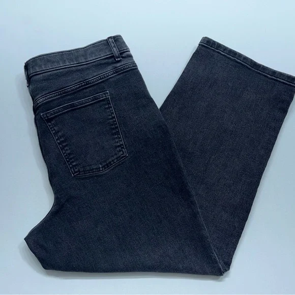Spanx Wide Leg Jeans Womens Size 1X Regular Heavy Black Stretch Denim 37x28 - Picture 3 of 16